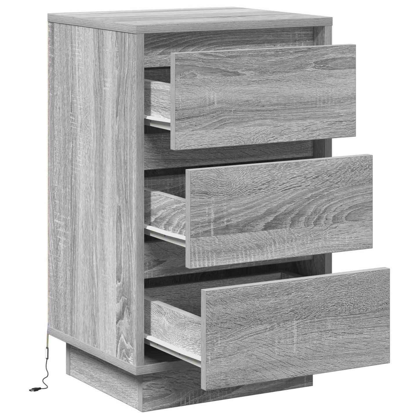 Nachttisch Grau 39 x 34,5 x 65 cm Holzwerkstoff