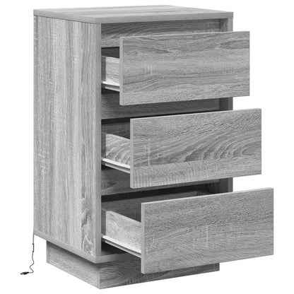Nachttisch Grau 39 x 34,5 x 65 cm Holzwerkstoff