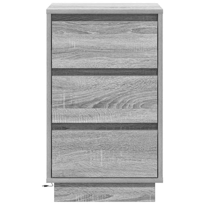 Nachttisch Grau 39 x 34,5 x 65 cm Holzwerkstoff