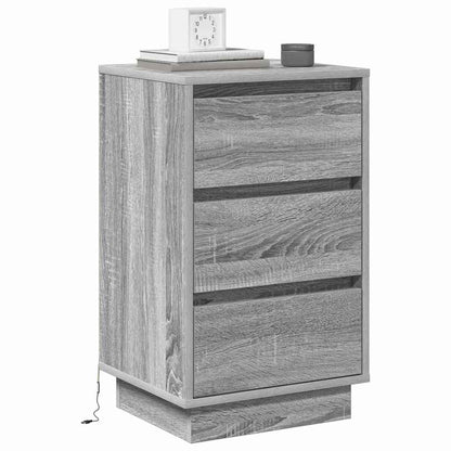 Nachttisch Grau 39 x 34,5 x 65 cm Holzwerkstoff