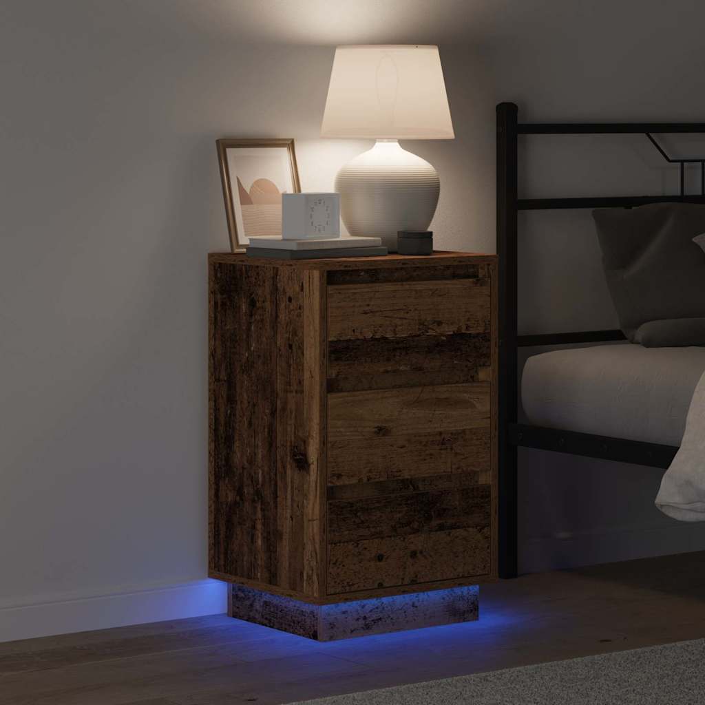 Nachttisch mit Altholz 39 x 34,5 x 65 cm Holzwerkstoff