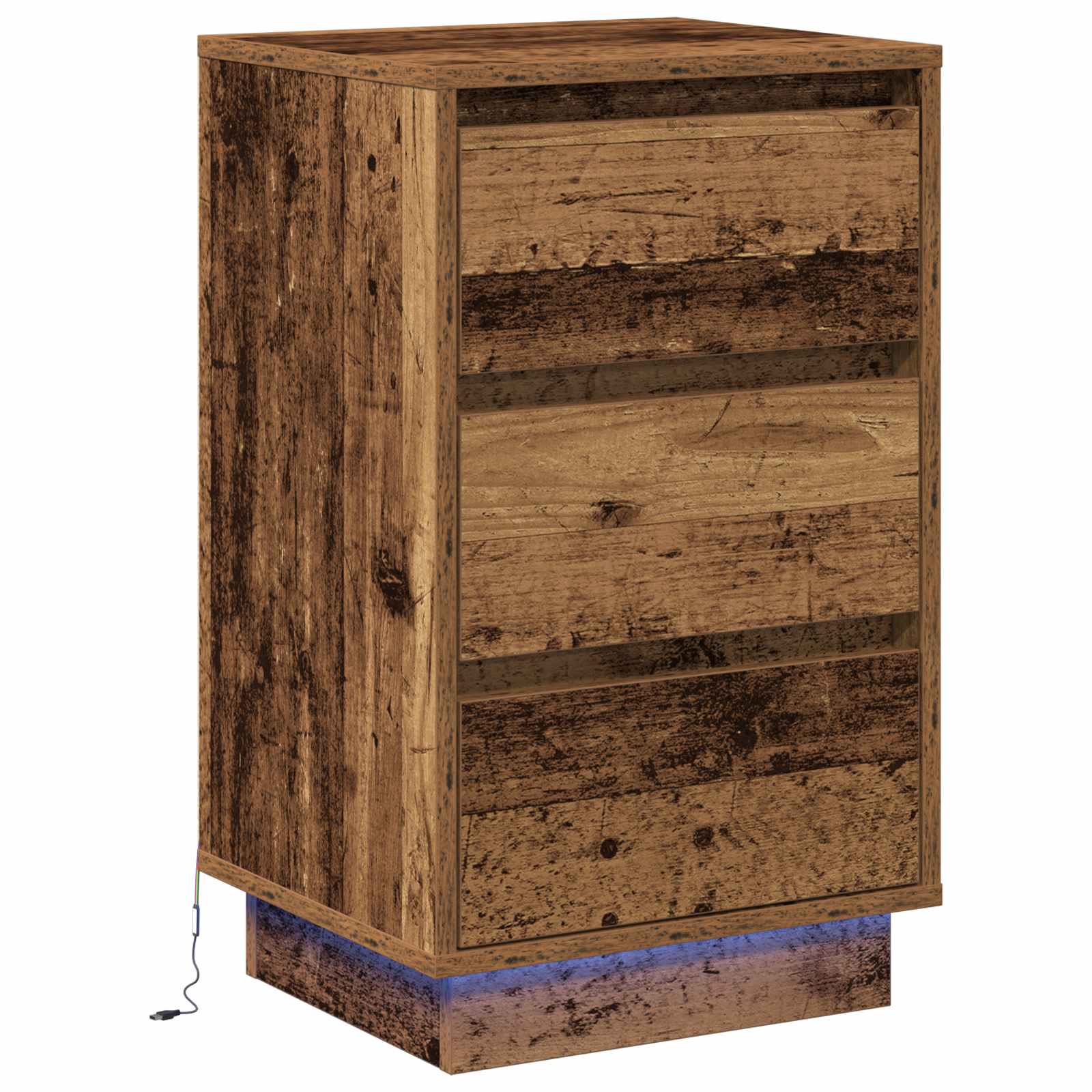 Nachttisch Altholz 39 x 34,5 x 65 cm Holzwerkstoff