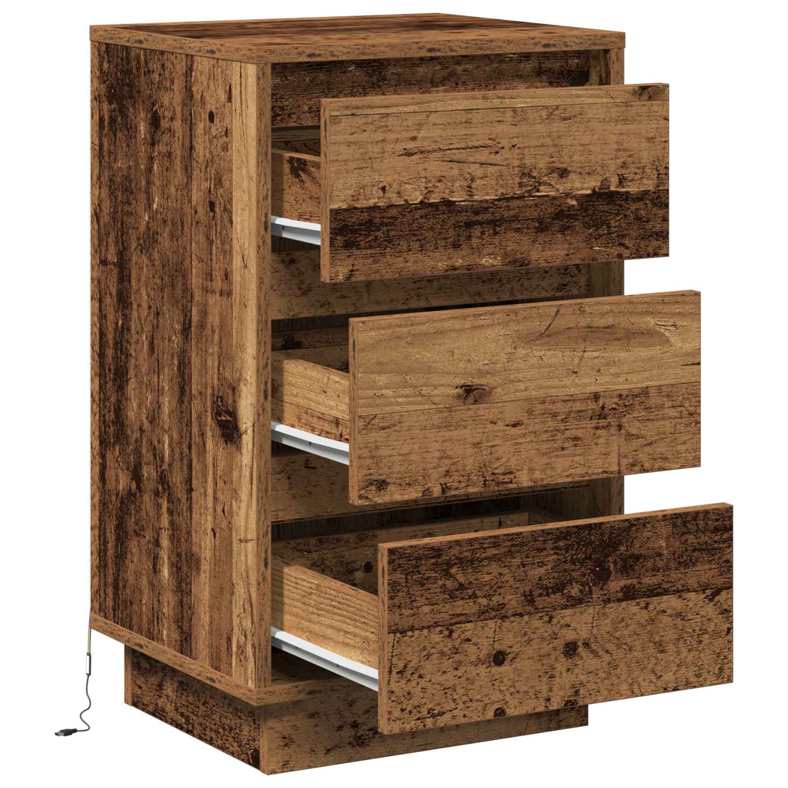Nachttisch Altholz 39 x 34,5 x 65 cm Holzwerkstoff