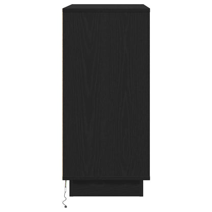 Nachttisch Schwarz Eichen-Optik 71 x 34,5 x 75 cm Holzwerkstoff