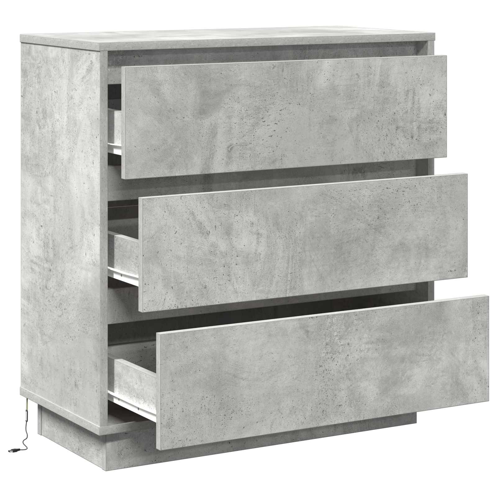 Nachttisch Beton Grau 71 x 34,5 x 75 cm Holzwerkstoff