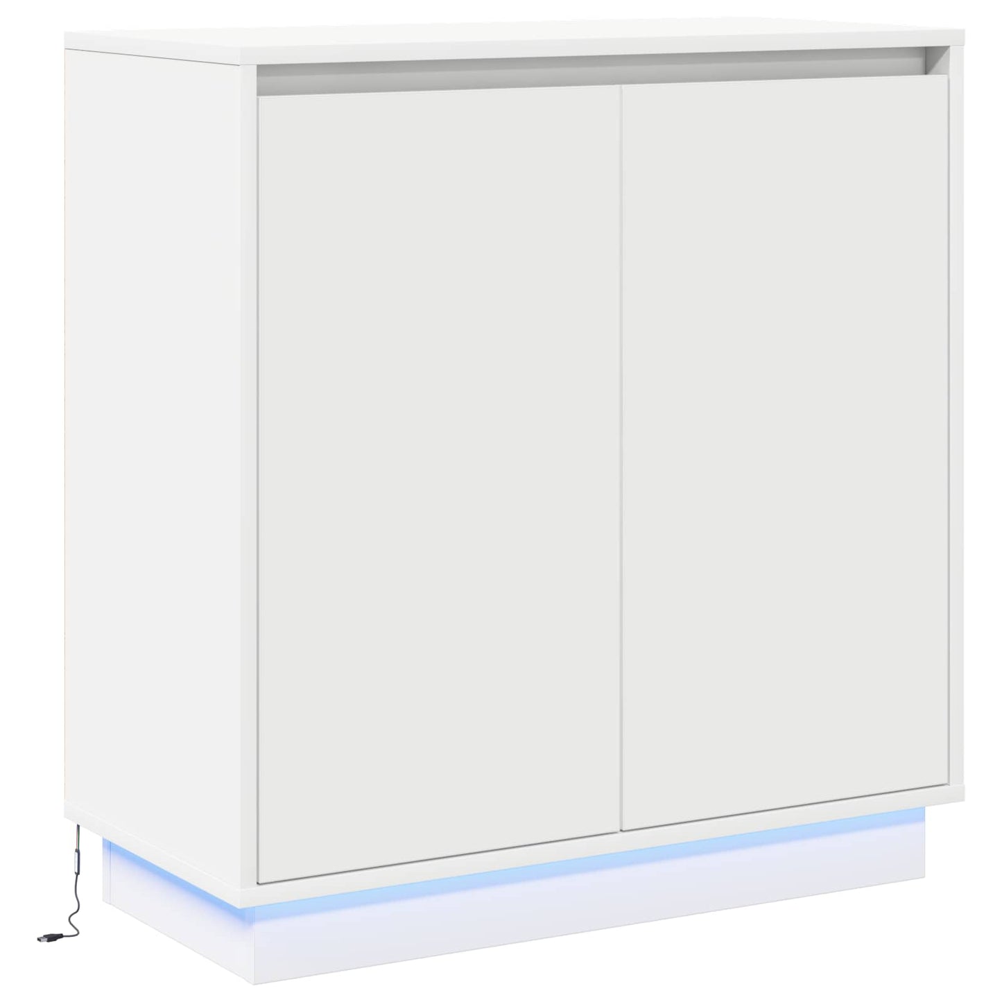 LED-Sideboard Weiß 71 x 34,5 x 75 cm Holzwerkstoff