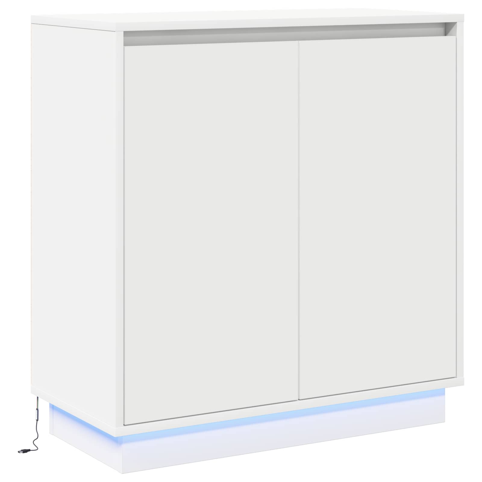 LED-Sideboard Weiß 71 x 34,5 x 75 cm Holzwerkstoff
