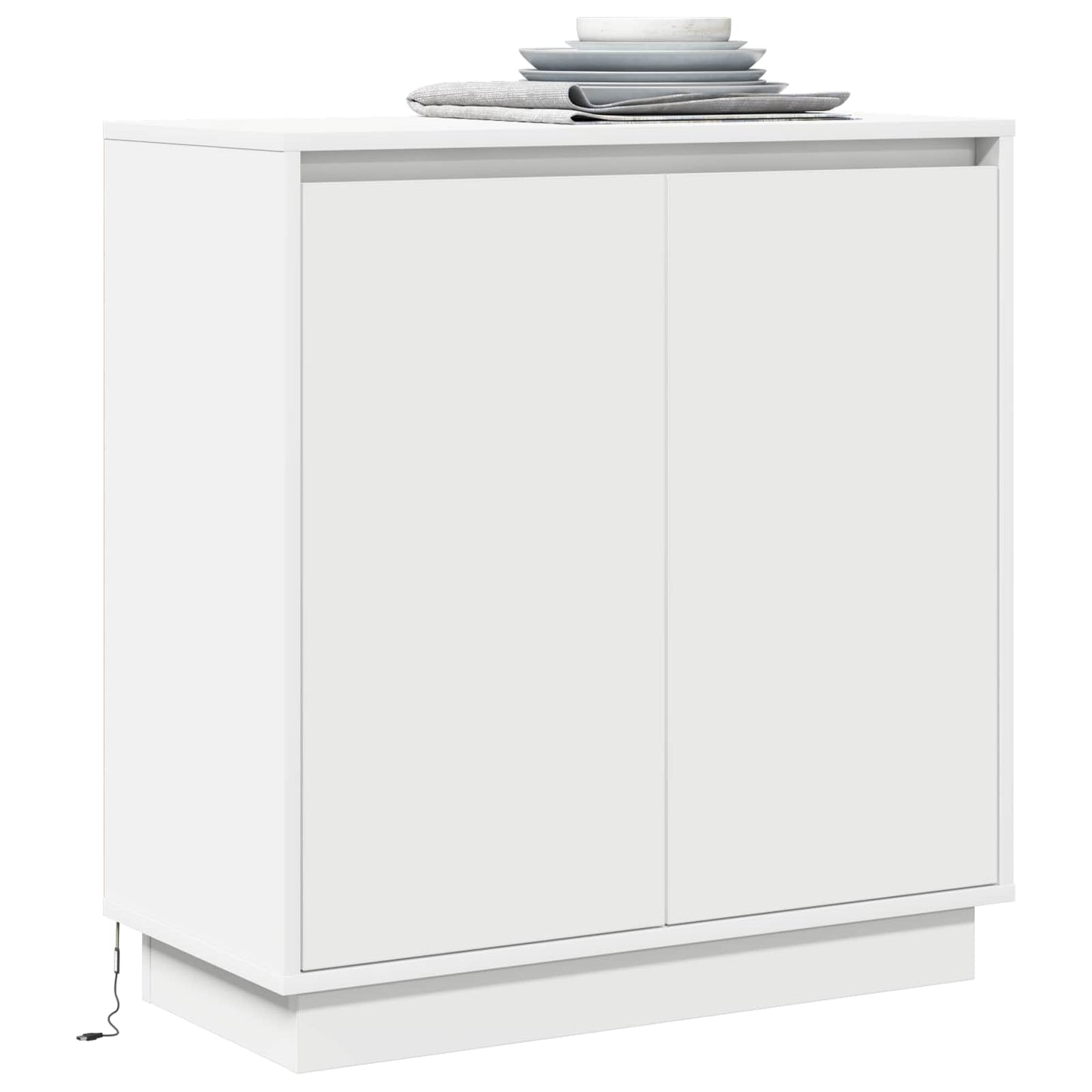 LED-Sideboard Weiß 71 x 34,5 x 75 cm Holzwerkstoff