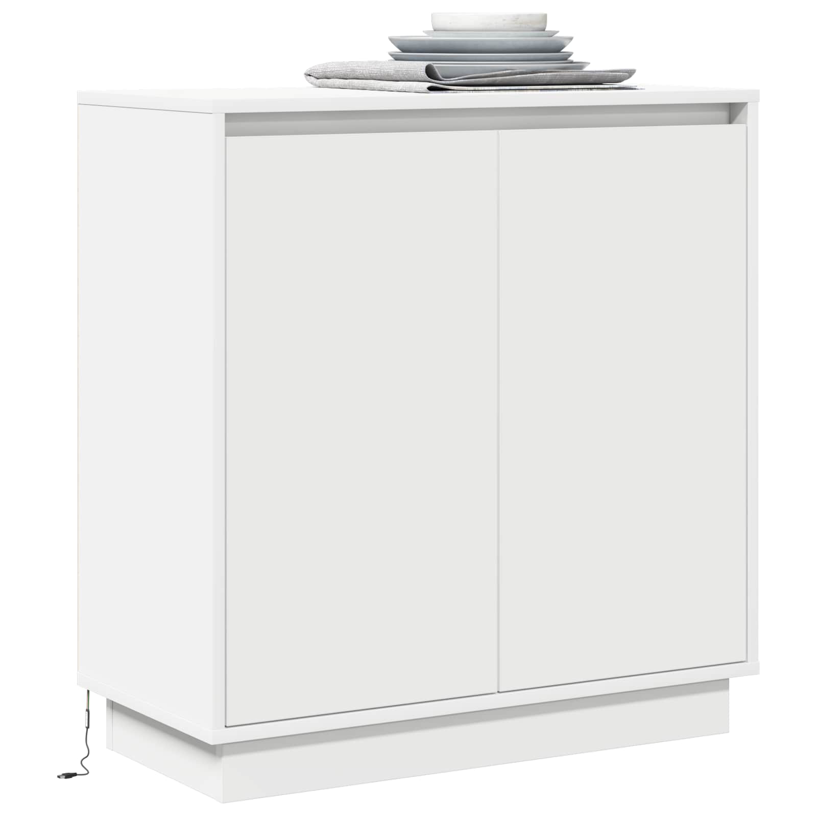 LED-Sideboard Weiß 71 x 34,5 x 75 cm Holzwerkstoff