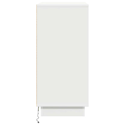 LED-Sideboard Weiß 71 x 34,5 x 75 cm Holzwerkstoff