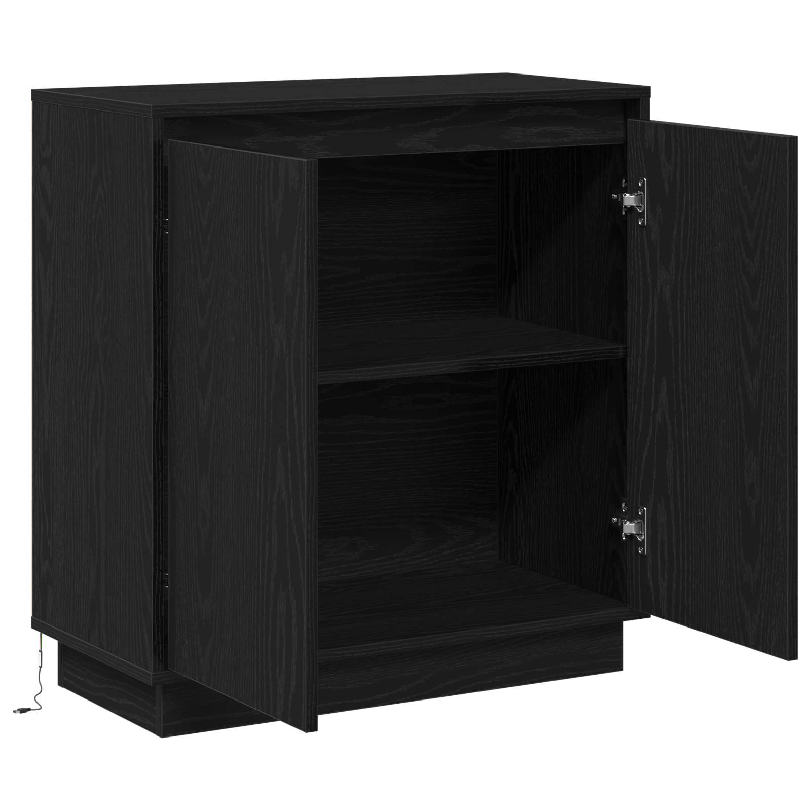 LED-Sideboard Schwarze Eiche 71 x 34,5 x 75 cm Holzwerkstoff