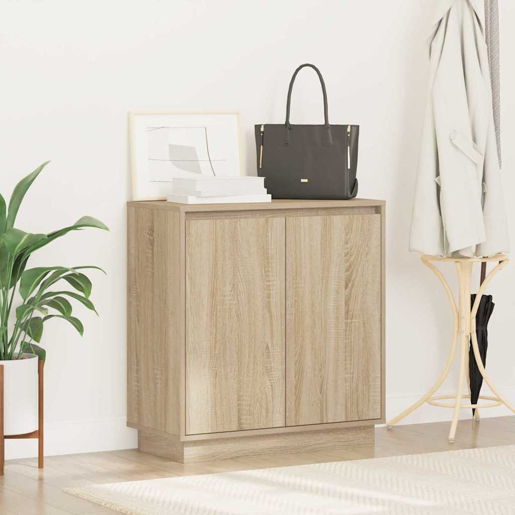 LED-Sideboard Sonoma-Eiche 71 x 34,5 x 75 cm Holzwerkstoff