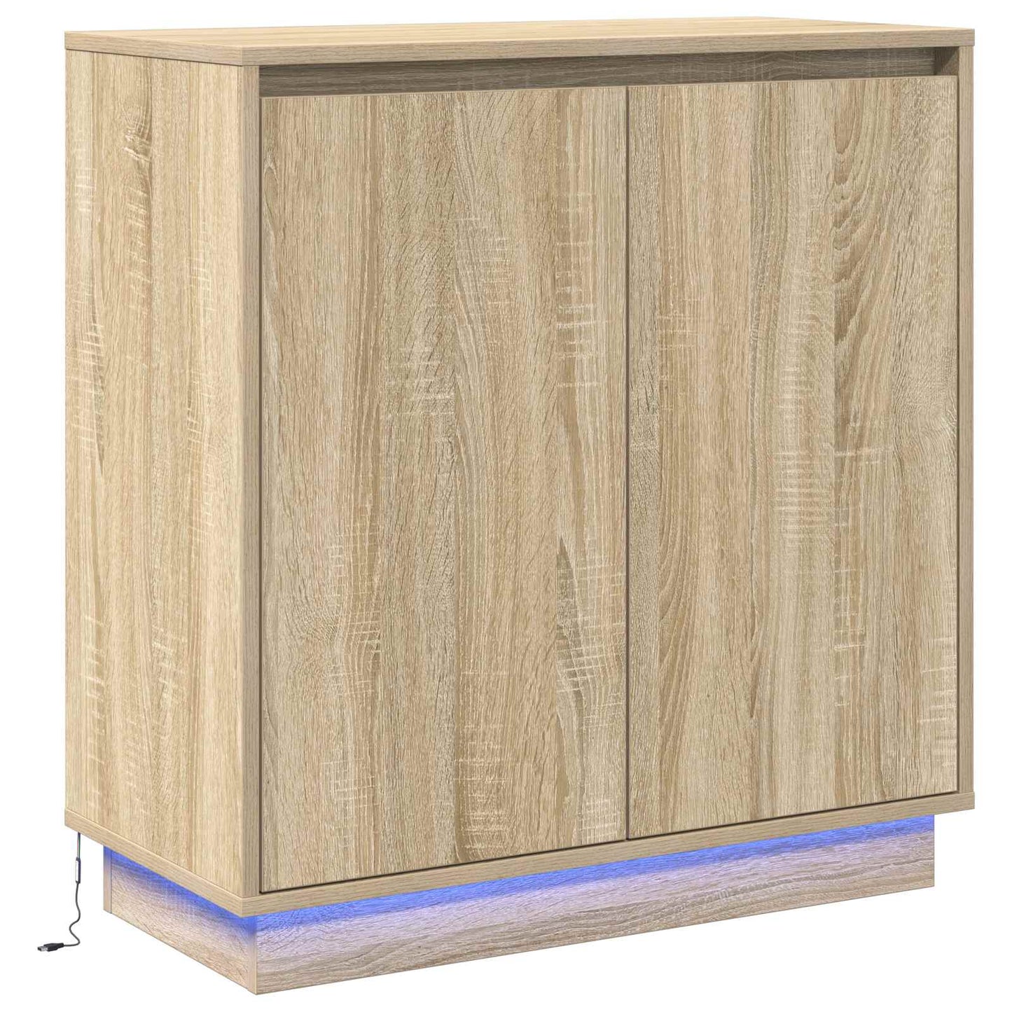 LED-Sideboard Sonoma-Eiche 71 x 34,5 x 75 cm Holzwerkstoff