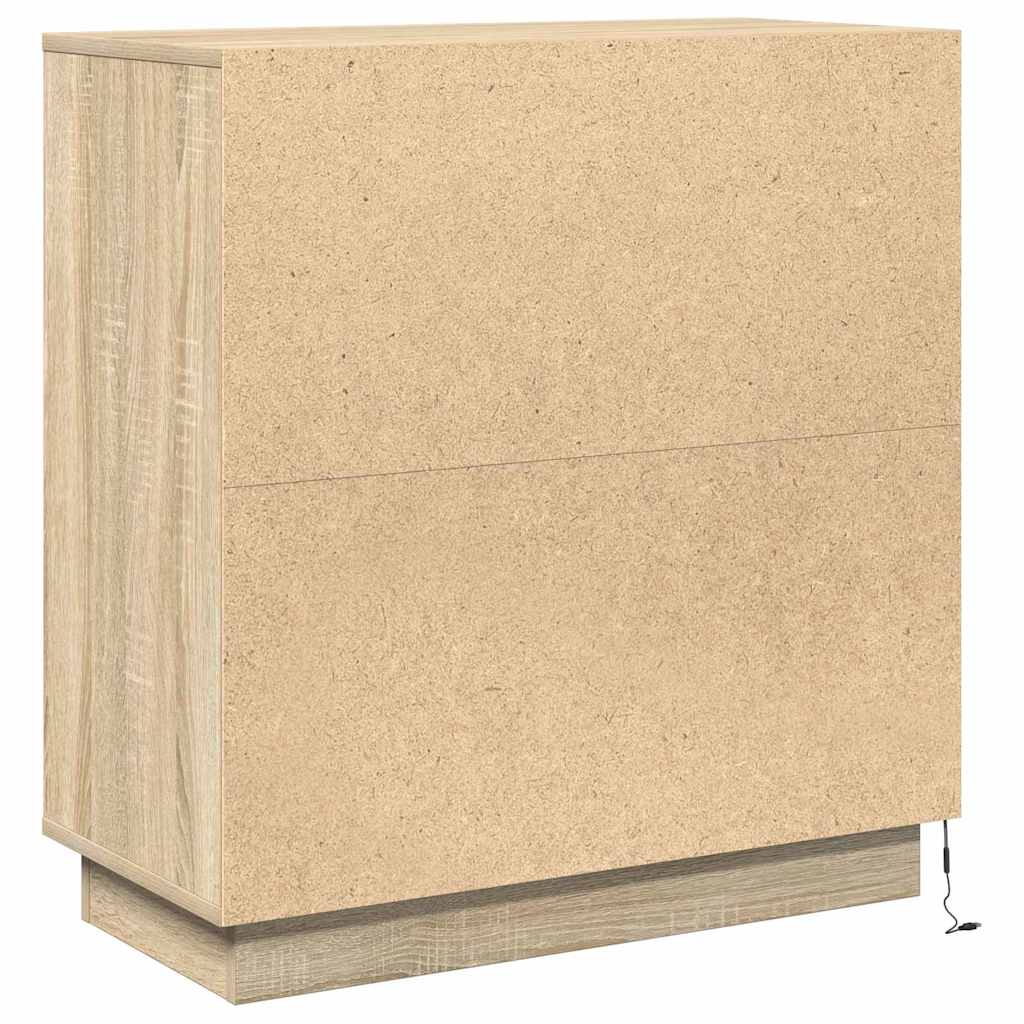 LED-Sideboard Sonoma-Eiche 71 x 34,5 x 75 cm Holzwerkstoff