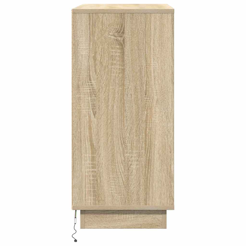 LED-Sideboard Sonoma-Eiche 71 x 34,5 x 75 cm Holzwerkstoff