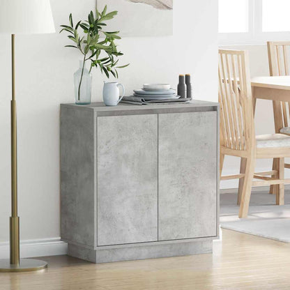 LED-Sideboard Betongrau 71 x 34,5 x 75 cm Holzwerkstoff