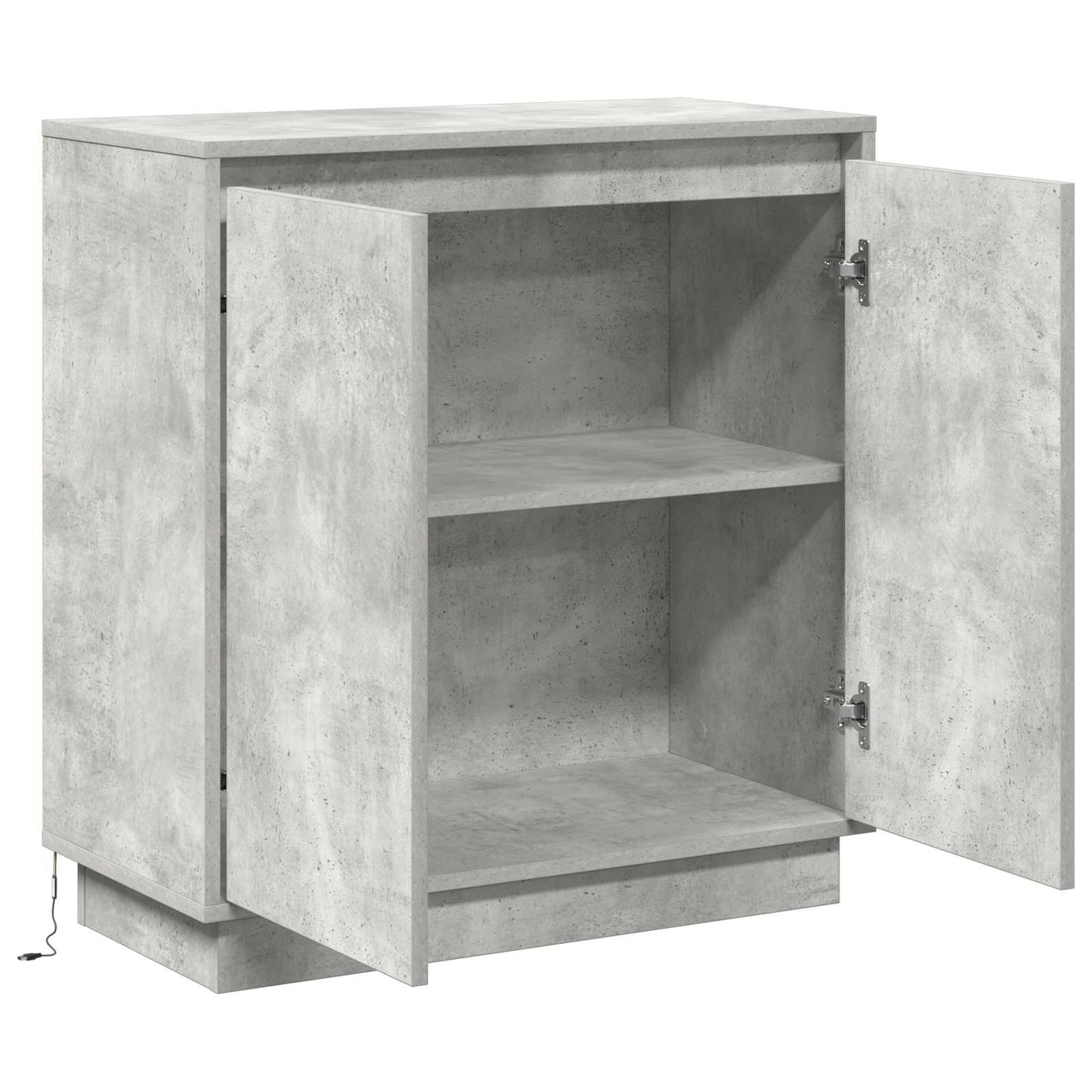 LED-Sideboard Betongrau 71 x 34,5 x 75 cm Holzwerkstoff