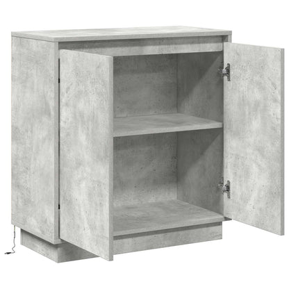 LED-Sideboard Betongrau 71 x 34,5 x 75 cm Holzwerkstoff