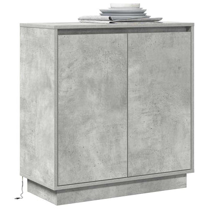 LED-Sideboard Betongrau 71 x 34,5 x 75 cm Holzwerkstoff