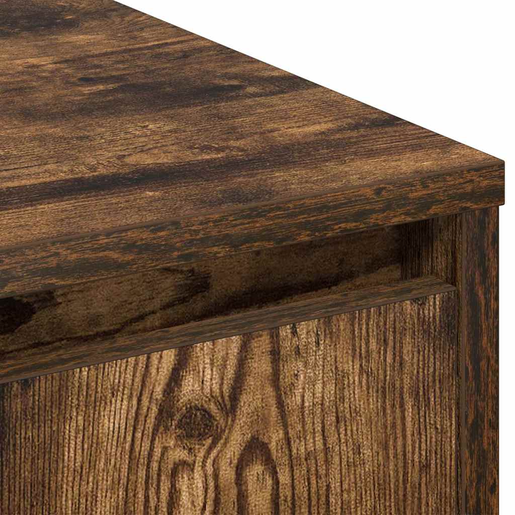 LED-Sideboard Geräucherte Eiche 71 x 34,5 x 75 cm Holzwerkstoff