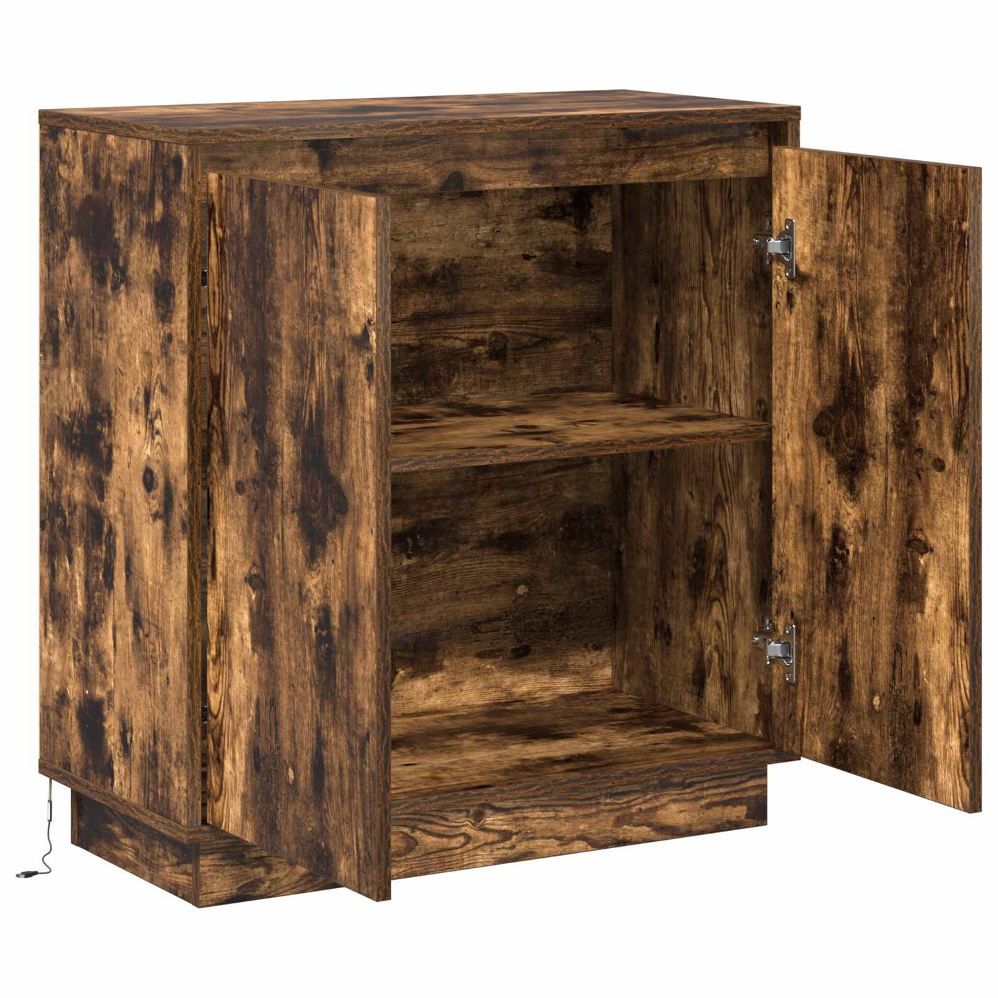 LED-Sideboard Geräucherte Eiche 71 x 34,5 x 75 cm Holzwerkstoff
