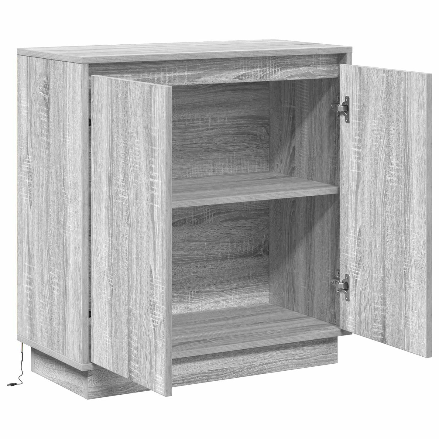 LED-Sideboard Graues Sonoma 71 x 34,5 x 75 cm Holzwerkstoff