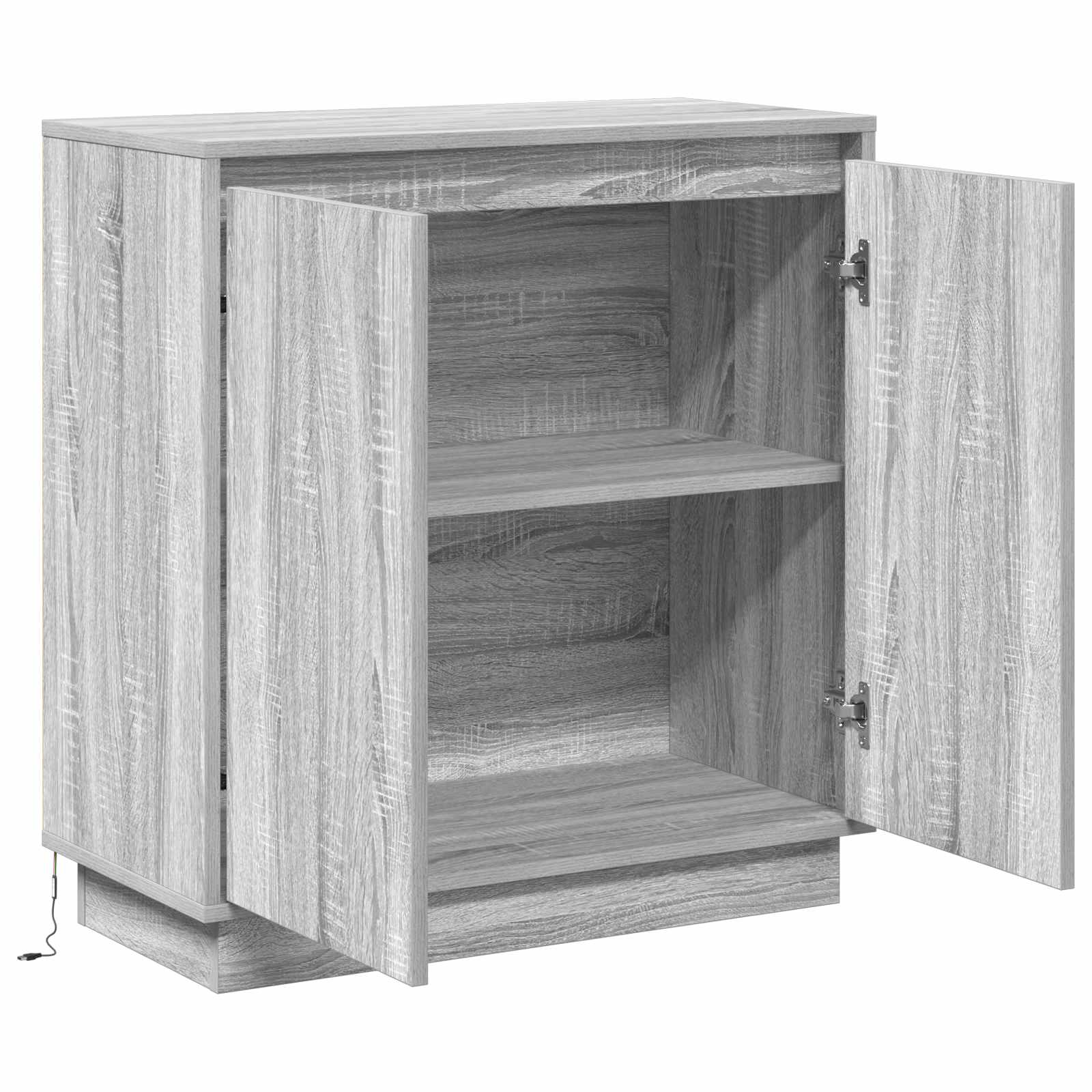 LED-Sideboard Graues Sonoma 71 x 34,5 x 75 cm Holzwerkstoff