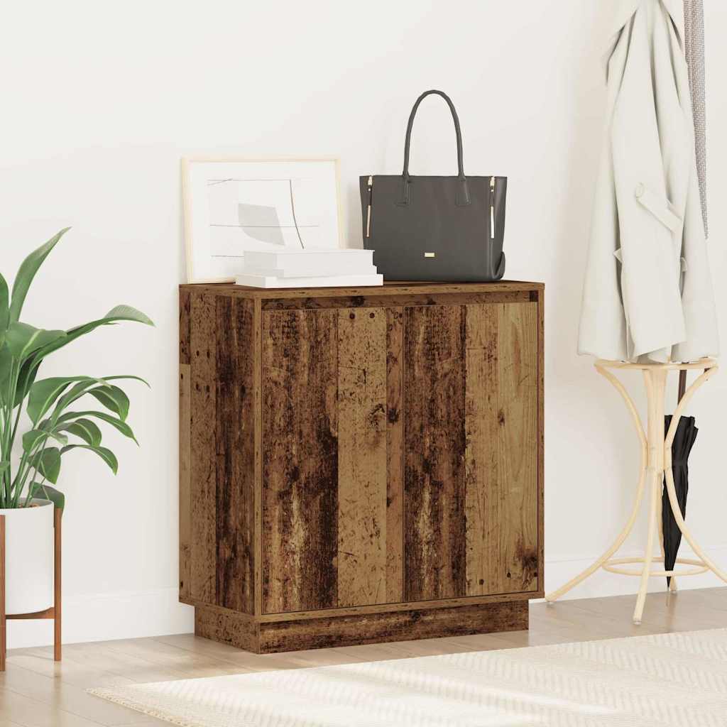 LED-Sideboard Altholz 71 x 34,5 x 75 cm Holzwerkstoff