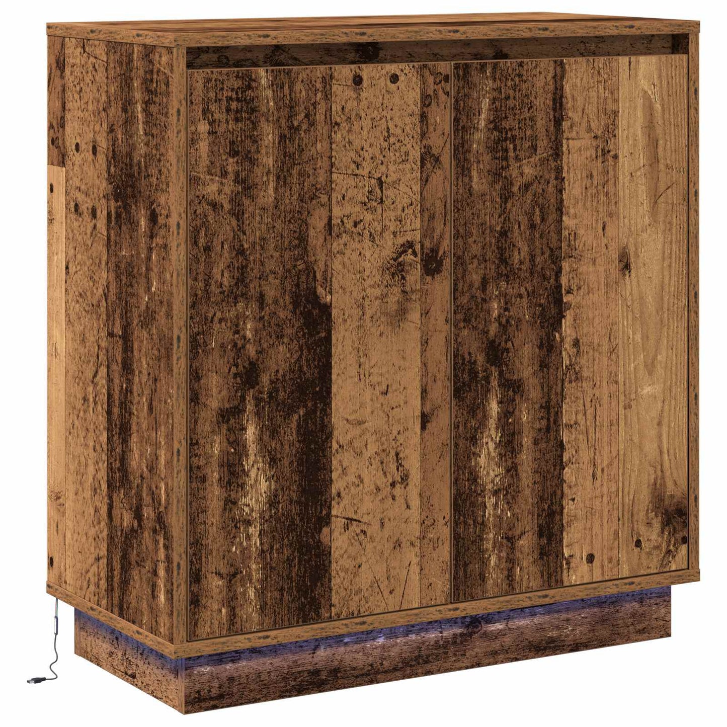 LED-Sideboard Altholz 71 x 34,5 x 75 cm Holzwerkstoff