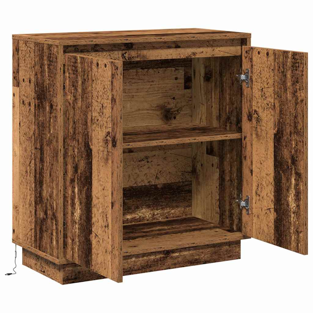 LED-Sideboard Altholz 71 x 34,5 x 75 cm Holzwerkstoff