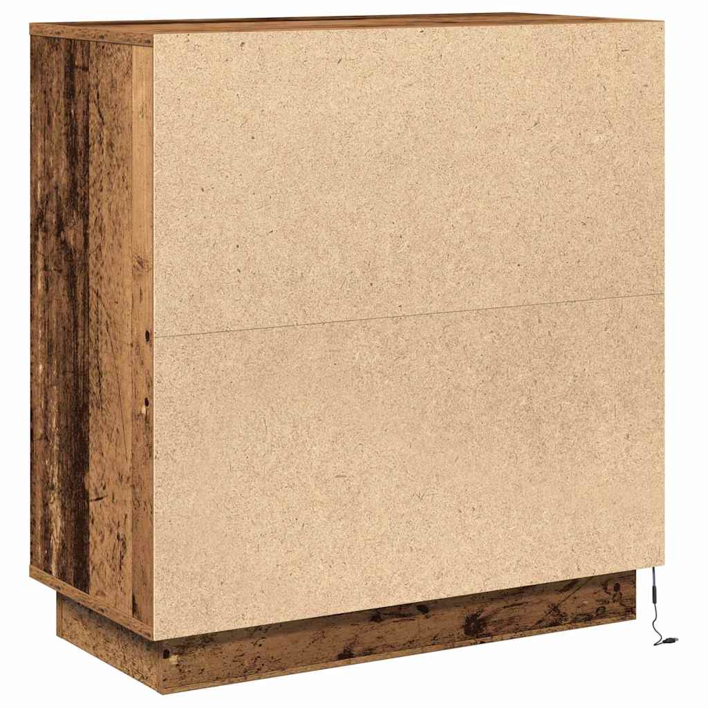 LED-Sideboard Altholz 71 x 34,5 x 75 cm Holzwerkstoff