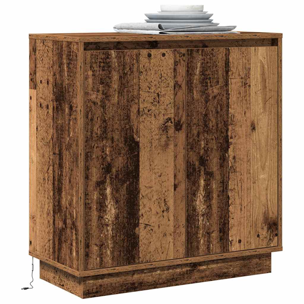LED-Sideboard Altholz 71 x 34,5 x 75 cm Holzwerkstoff