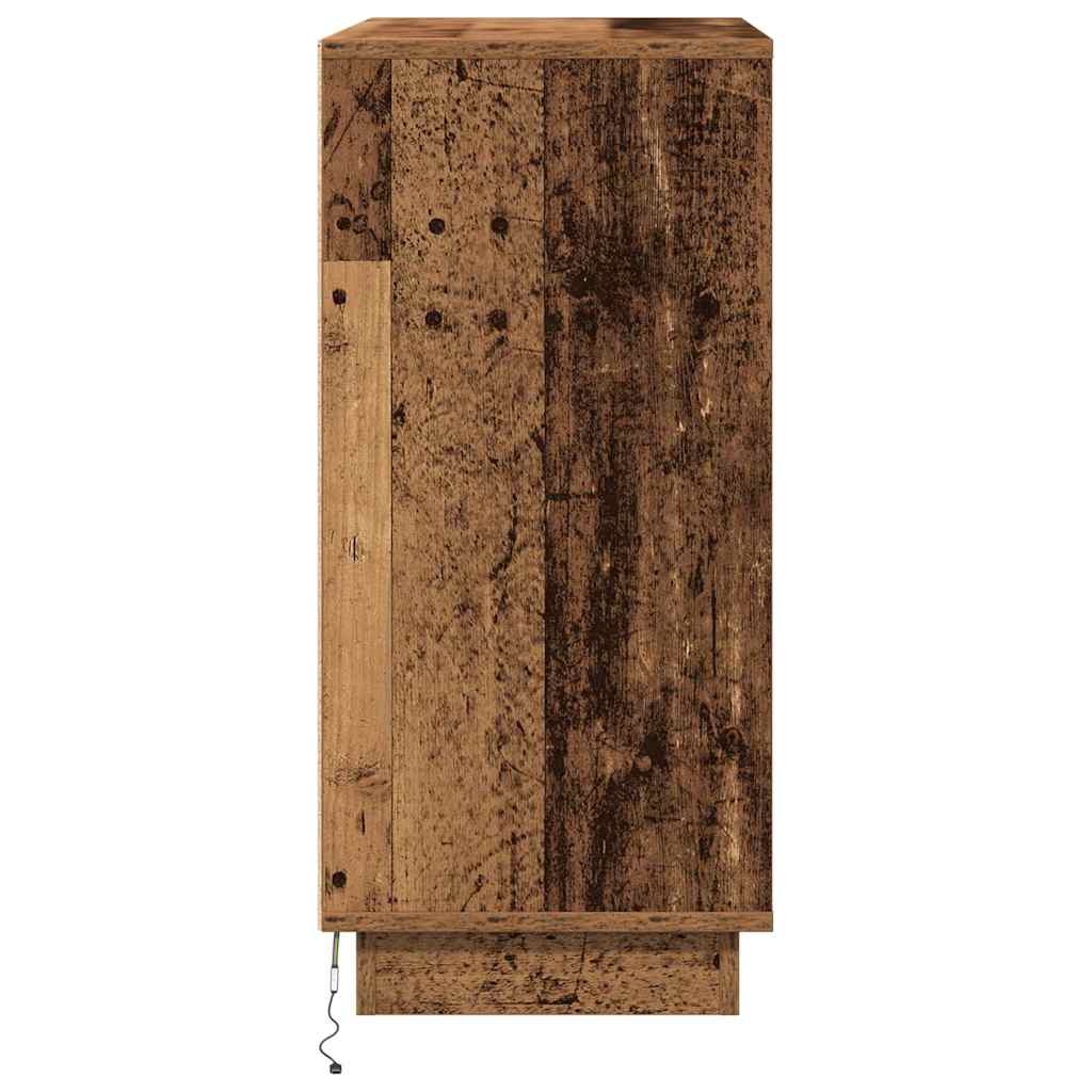 LED-Sideboard Altholz 71 x 34,5 x 75 cm Holzwerkstoff
