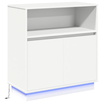 LED-Sideboard Weiß 71 x 34,5 x 75 cm Holzwerkstoff