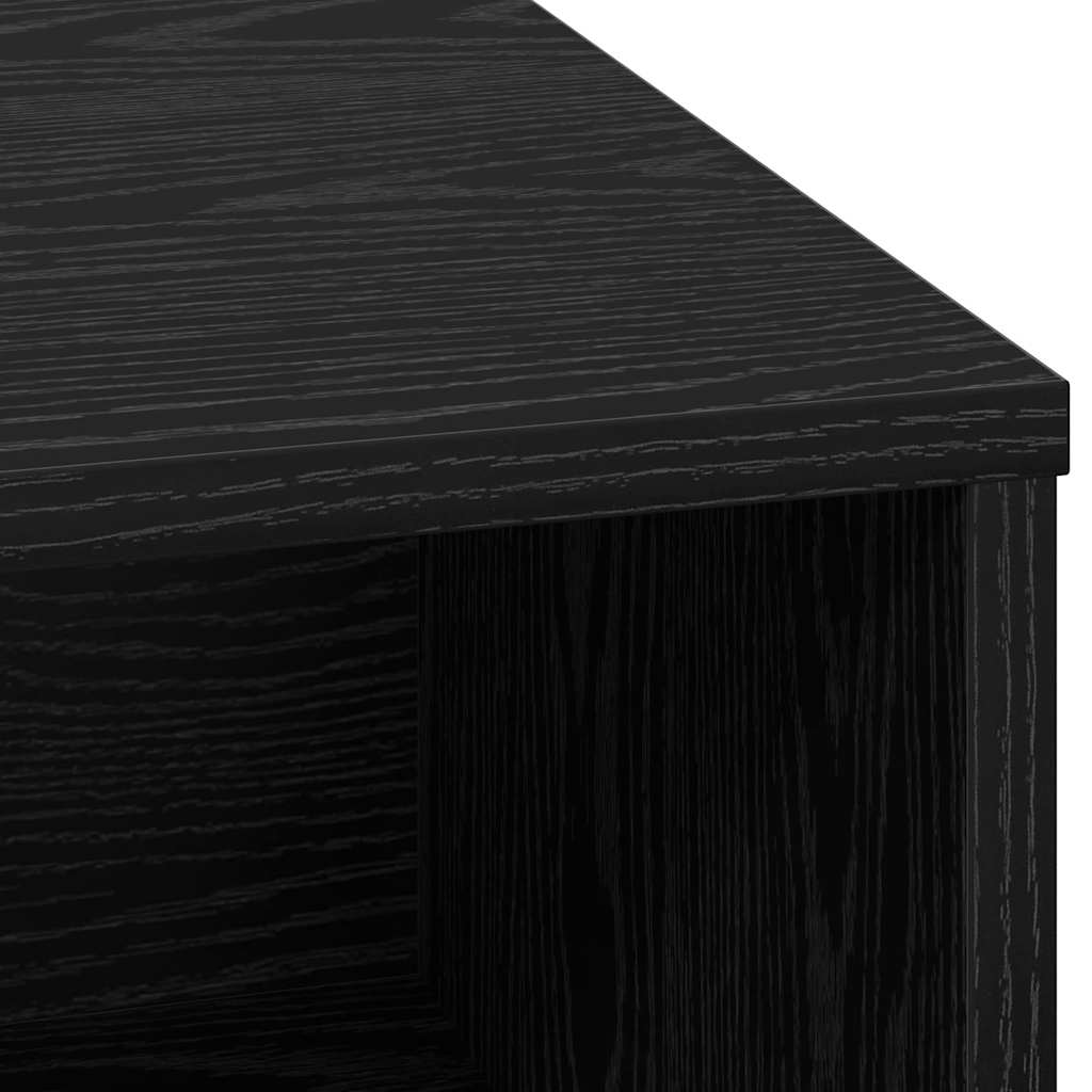 LED-Sideboard Schwarz Eichen-Optik 71 x 34,5 x 75 cm