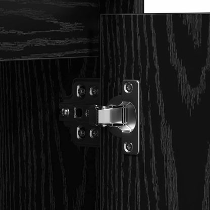 LED-Sideboard Schwarz Eichen-Optik 71 x 34,5 x 75 cm