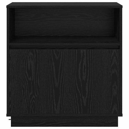 LED-Sideboard Schwarz Eichen-Optik 71 x 34,5 x 75 cm