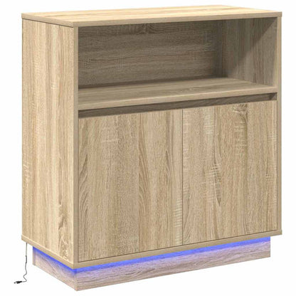 LED-Sideboard Sonoma-Eiche 71 x 34,5 x 75 cm Holzwerkstoff
