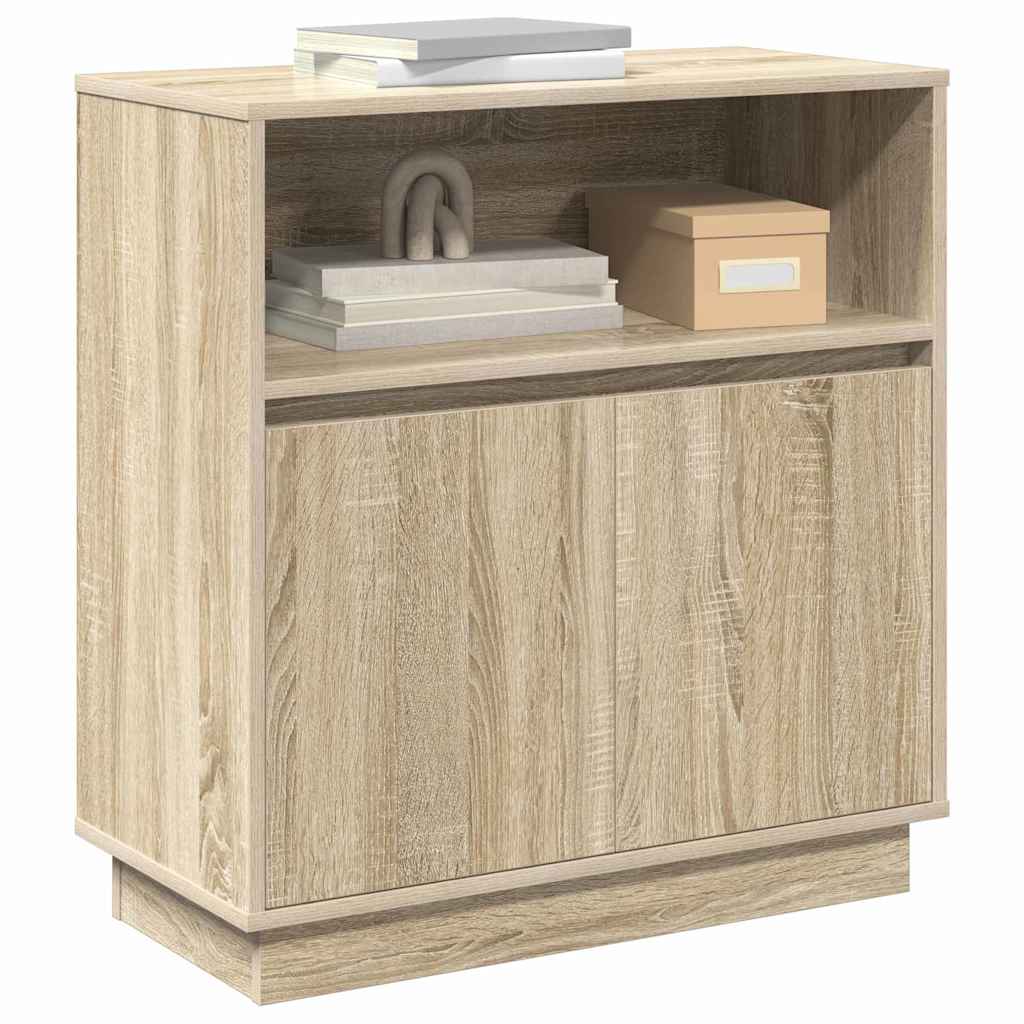 LED-Sideboard Sonoma-Eiche 71 x 34,5 x 75 cm Holzwerkstoff