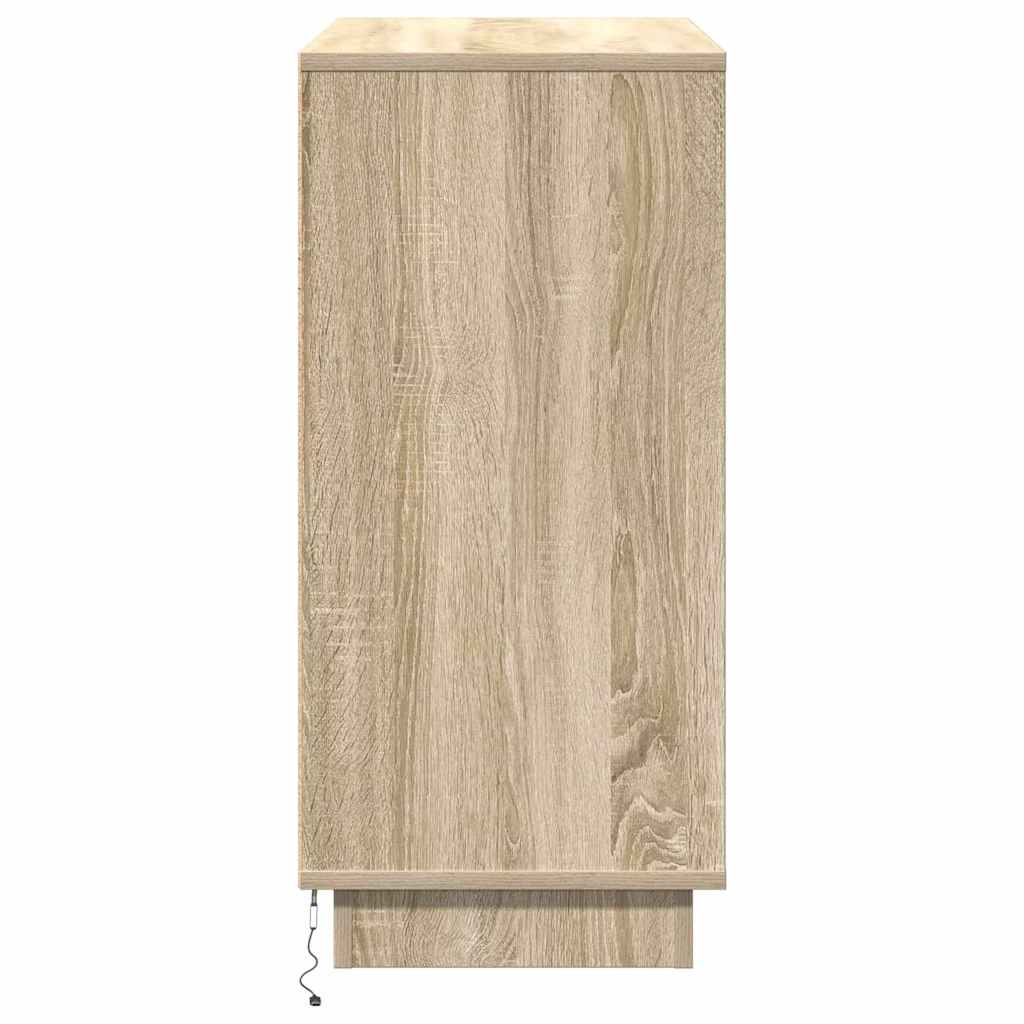 LED-Sideboard Sonoma-Eiche 71 x 34,5 x 75 cm Holzwerkstoff