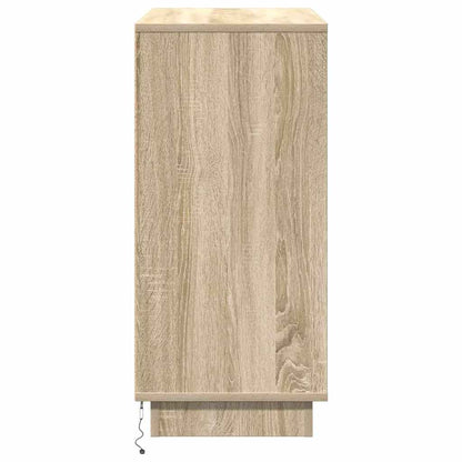 LED-Sideboard Sonoma-Eiche 71 x 34,5 x 75 cm Holzwerkstoff
