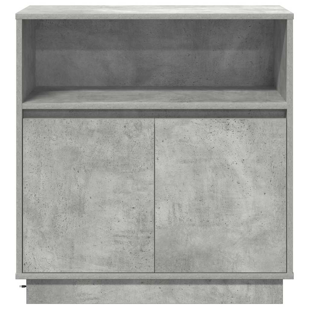 LED-Sideboard Betongrau 71 x 34,5 x 75 cm Holzwerkstoff