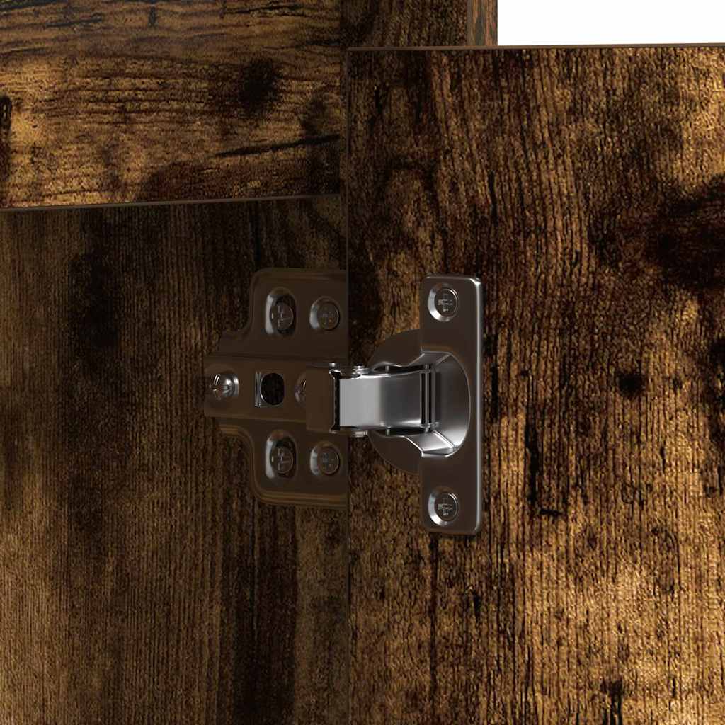 LED-Sideboard Geräucherte Eiche 71 x 34,5 x 75 cm Holzwerkstoff