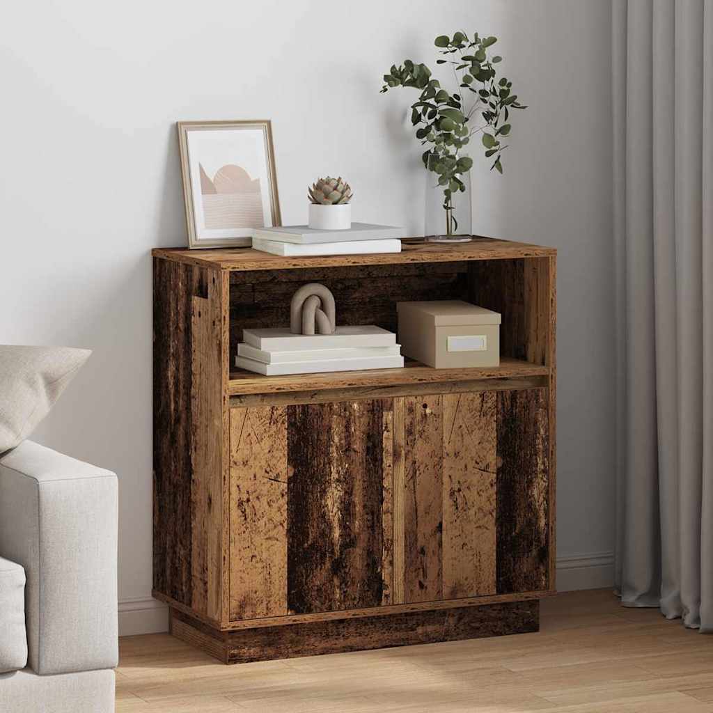 LED-Sideboard Altholz 71 x 34,5 x 75 cm Holzwerkstoff