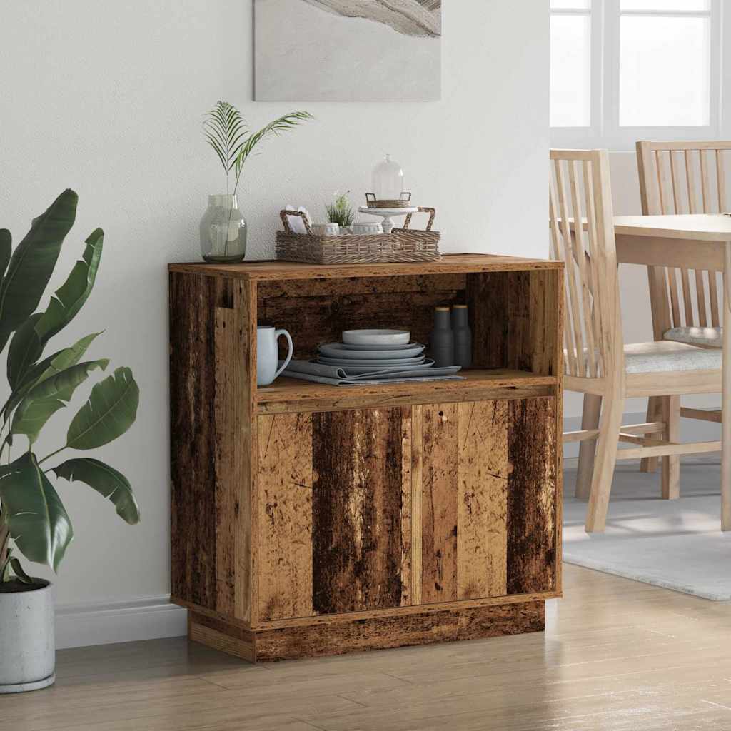 LED-Sideboard Altholz 71 x 34,5 x 75 cm Holzwerkstoff