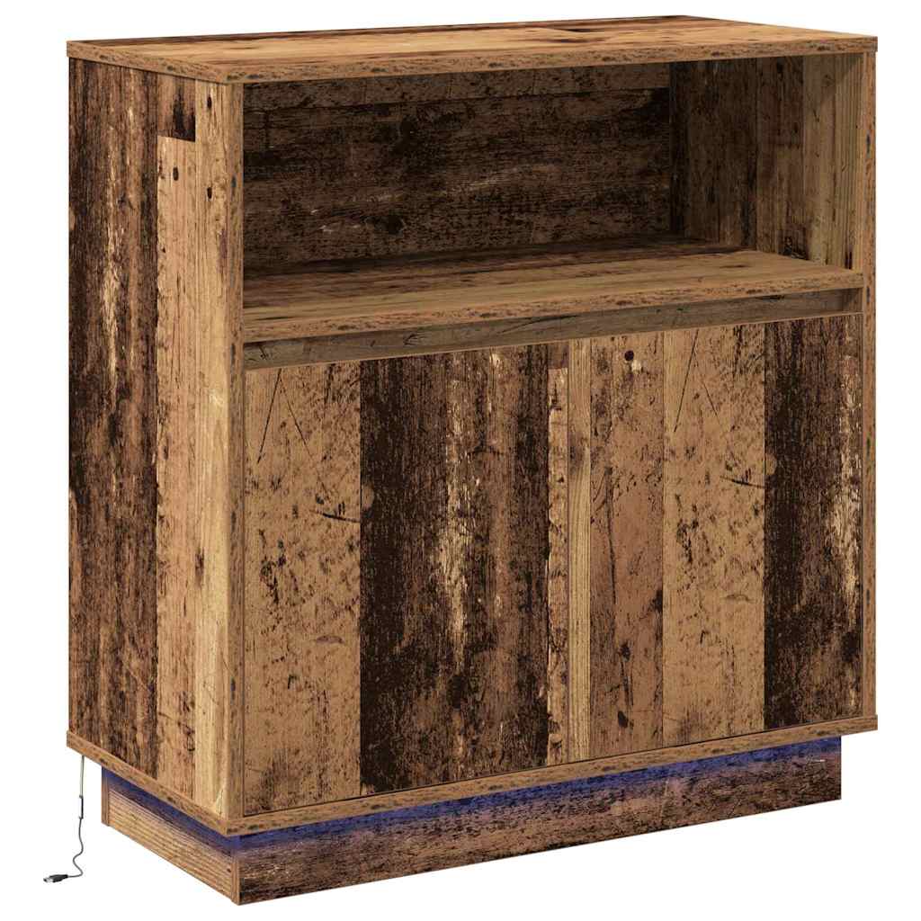 LED-Sideboard Altholz 71 x 34,5 x 75 cm Holzwerkstoff
