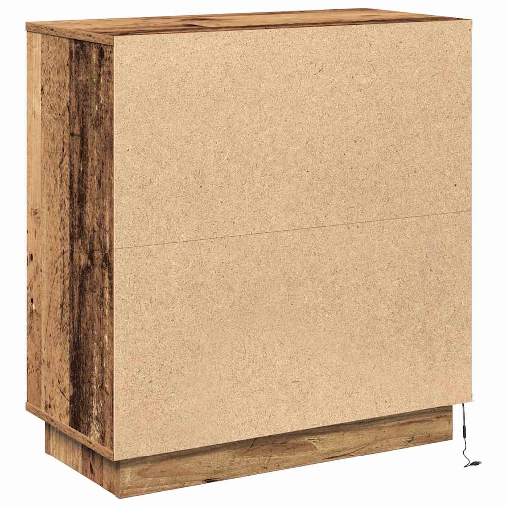 LED-Sideboard Altholz 71 x 34,5 x 75 cm Holzwerkstoff