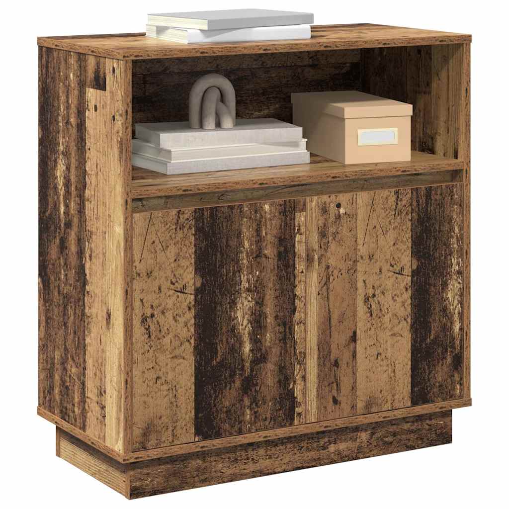 LED-Sideboard Altholz 71 x 34,5 x 75 cm Holzwerkstoff