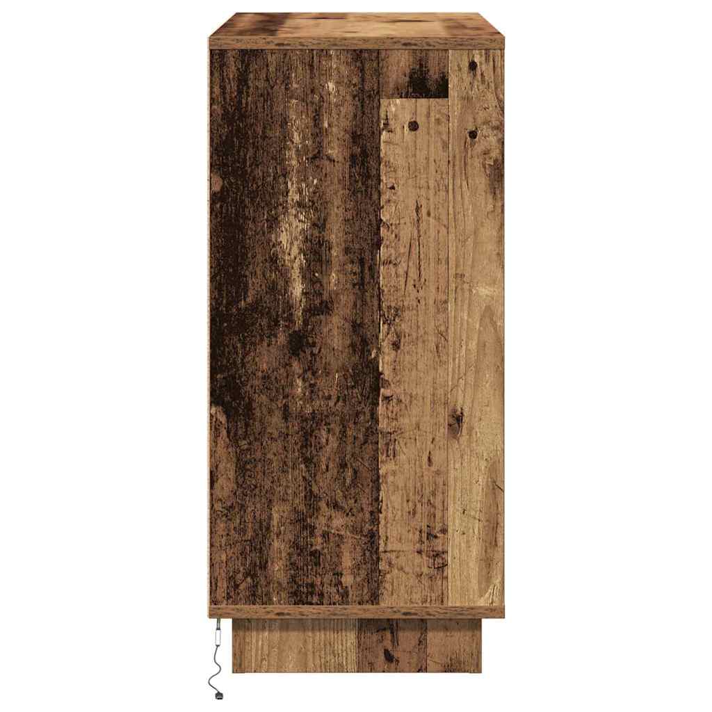 LED-Sideboard Altholz 71 x 34,5 x 75 cm Holzwerkstoff