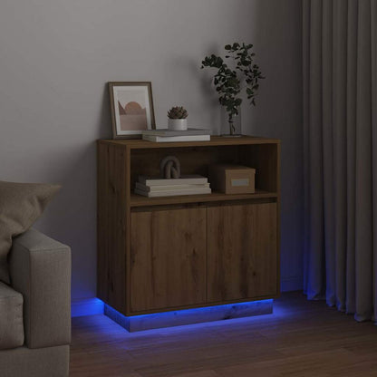 LED-Sideboard Artisan-Eiche 71 x 34,5 x 75 cm Holzwerkstoff